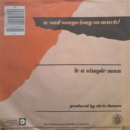 Elton John - Sad Songs (Say So Much) 7'45 RPM lp vinyl album, lp, vinyl, album