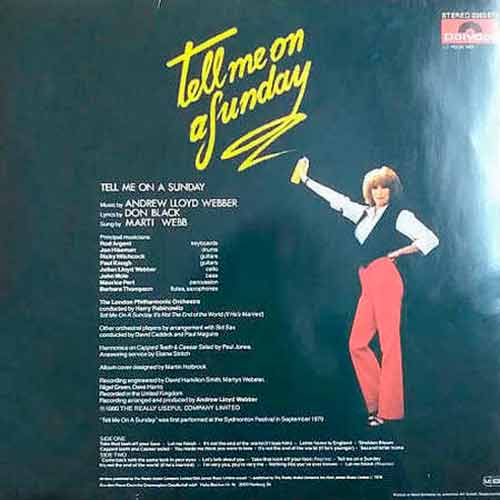 Marti Webb - Tell Me On A Sunday Vinyl LP | Music by Andrew Lloyd Webber vinyl, LP, вінілові платівки купити Україна, Київ, б/в платівки, магазин вінілових платівок
