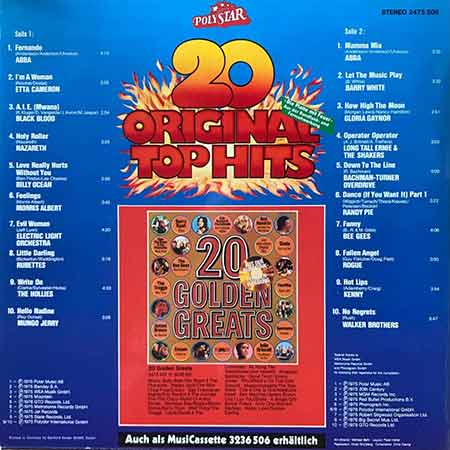 20 Original Top Hits, Vinyl, LP, lp vinyl album, album
