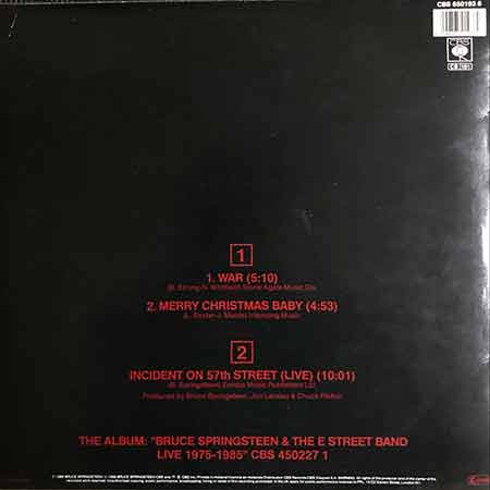 Bruce Springsteen, The E Street Band, War, Single, vinyl, 45RPM