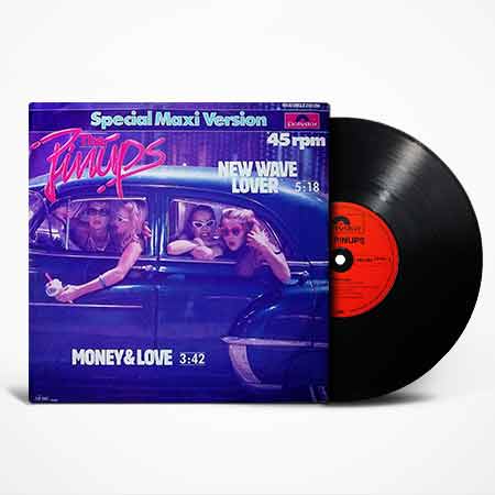 The Pinups, New Wave Lover, Single, vinyl, 45 RPM, lp vinyl album, album