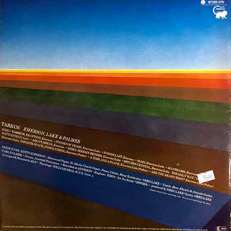 Emerson Lake & Palmer Tarkus Vinyl LP ⭐ Вінілова пластинка Hardy Vinyl