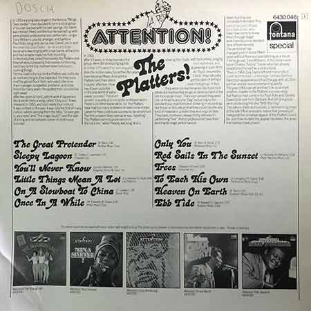 The Platters. Attention, Vinyl, LP,lp vinyl album, album LP