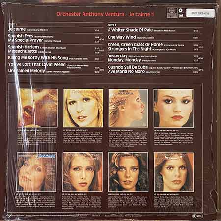 Orchester Anthony Ventura, Je T'aime, Vinyl, LP, lp vinyl album, album