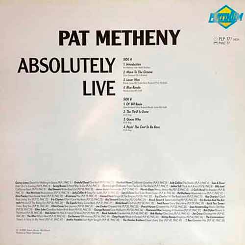 Pat Metheny, Absolutely, Live, Vinyl, LP, lp, vinyl album, album LP