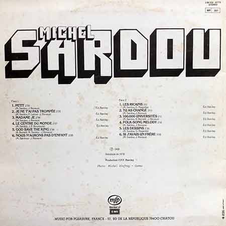 Michel Sardou, Michel Sardou Vinyl, LP, купити вінілові платівки, vinyl album, album LP