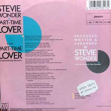 Stevie Wonder, Part-Time Lover, single, vinyl, 7', магазин вінілових платівок