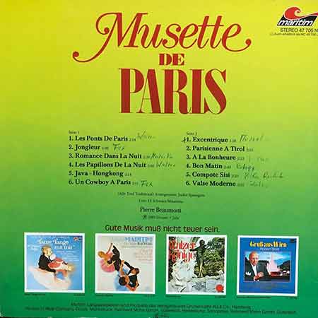 Pierre Beaumont, Musette De Paris, Vinyl, LP, виниловые пластинки купить Украина, vinyl album, album LP