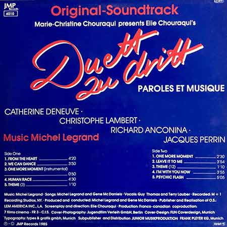 Michel Legrand, Duett Zu Dritt,(Original, Soundtrack, Vinyl, LP, купити вінілові пластинки, Одеса, б/в, магазин вінілових пластинок