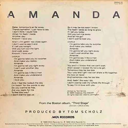 Boston, Amanda, Single, Vinyl, LP, виниловые пластинки купить Украина, Київ, б/у платівки, магазин вінілових платівок