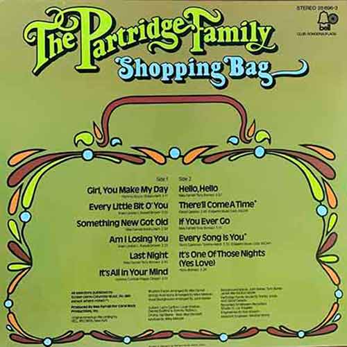 The Partridge Family, Shopping Bag, Vinyl, LP, виниловые пластинки купить, Київ, б/у платівки, магазин вінілових платівок