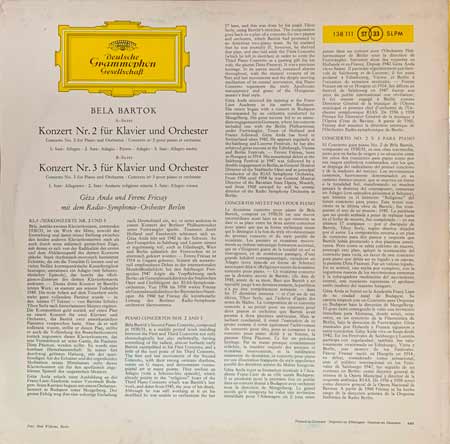 Béla Bartók, Radio-Symphonie-Orchester Berlin – Klavierkonzerte Nr. 2 Und 3 Vinyl, LP, вінілові платівки купити Україна, Київ, б/в платівки, магазин вінілових платівок