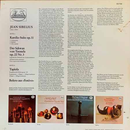 Jean Sibelius - Karelia-Suite · Der Schwan Von Tuonela · Tapiola · Bolero Vinyl LP