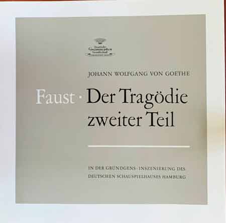 Johann Wolfgang von Goethe - Faust · Der Tragödie Zweiter Teil Vinyl 3LP-Box