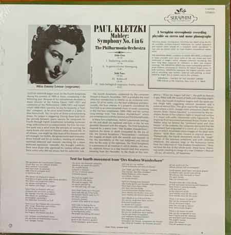 Mahler, Paul Kletzki - Symphony No. 4 In G Vinyl LP