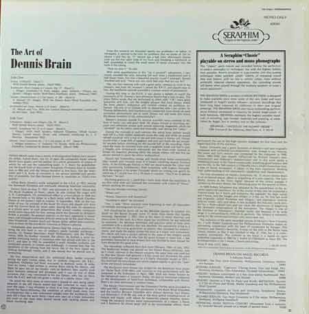 Dennis Brain - The Art Of Dennis Brain Vinyl LP