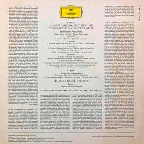 Ravel / Mussorgsky - Ravel – Berliner Philharmoniker Herbert von Karajan - Bolero / Tableaux D'une Exposition (Bilder Einer Ausstellung - Pictures At An Exhibition) Vinyl LP