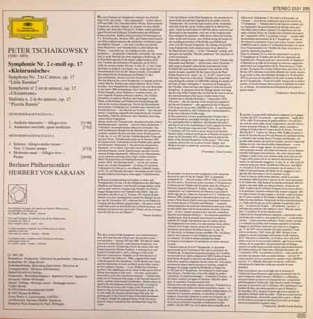 Tschaikowsky, Berliner Philharmoniker, Herbert von Karajan – Symphonie No. 2 »Kleinrussische = Little Russian« Vinyl LP