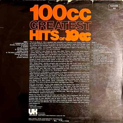 10cc - 100cc Greatest Hits Of 10cc vinyl, LP, вінілові платівки купити Україна, Київ, б/в платівки, магазин вінілових платівок