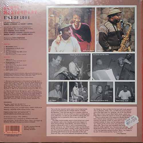 Buddy Montgomery - Ties Of Love Vinyl, LP, вінілові платівки купити Україна, Київ, б/в платівки, магазин вінілових платівок